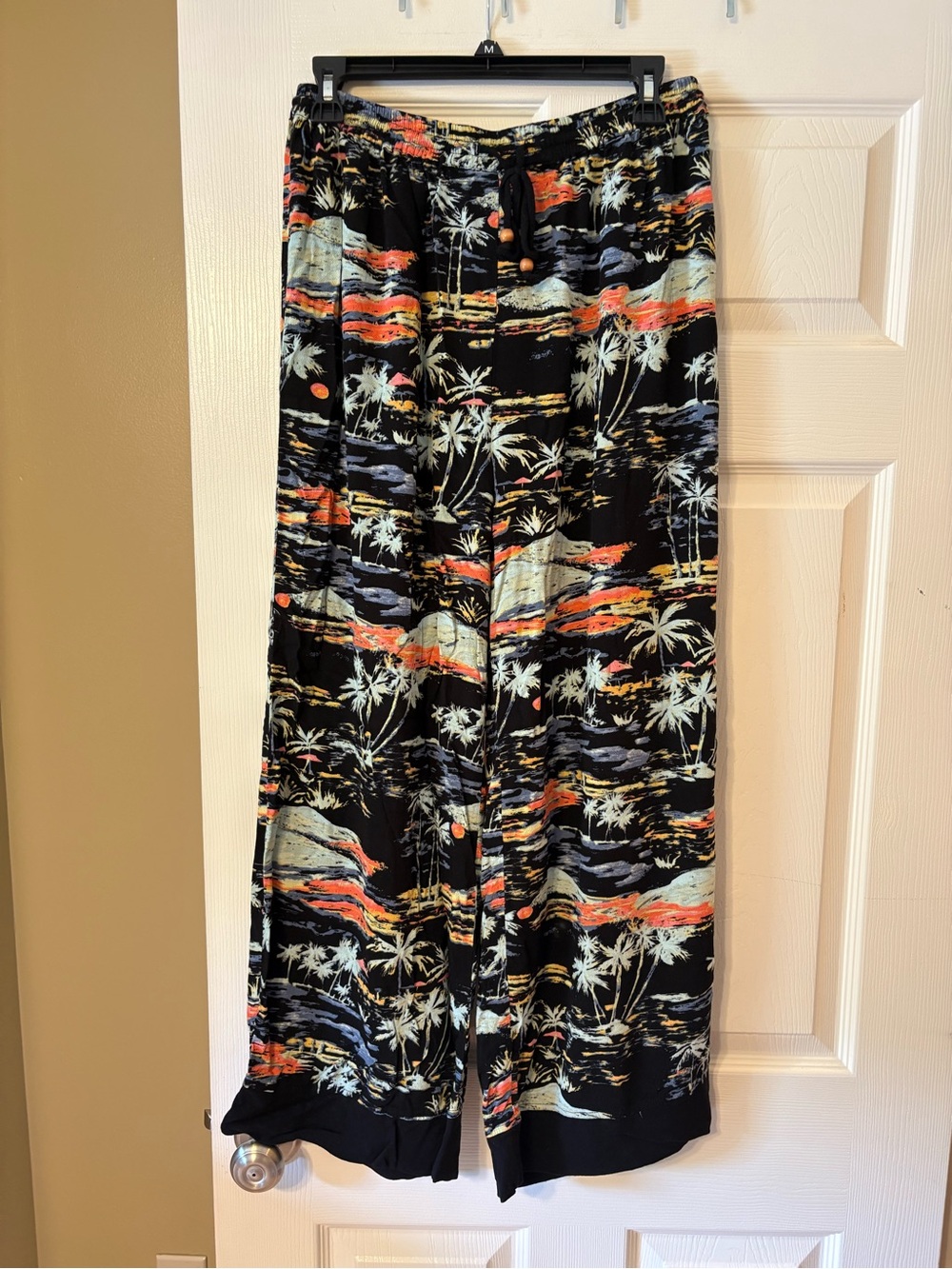 Free People Intimately Blue Lagoon Palazzo Pants Tropical Lounge Wide Leg Boho